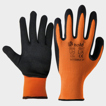 Protecție mecanică - BUTTERFLY, Manusi de protectie mecanica din latex spuma pe tricot poliamida