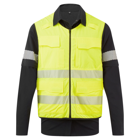 IMBRACAMINTE - BX322, Cămașă HI-VIS din 92% poliester 8% elastan, 120 g/mp