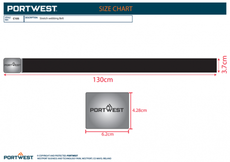 C105, Centură elastică de lucru, din poliester [1]