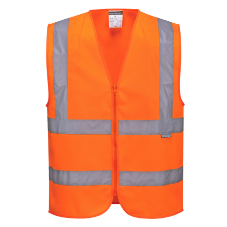 Îmbrăcăminte REFLECTORIZANTĂ (HI-VIS) - C375, Vestă de lucru, din 100% poliester, tricotaj, 124 g/mp