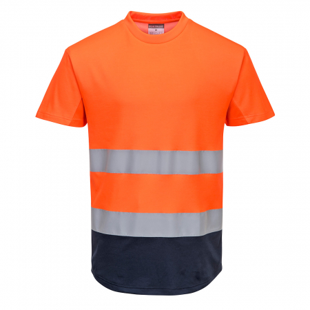 C395 HI-VIS, Tricou in 2 tonuri din bumbac si poliester [3]