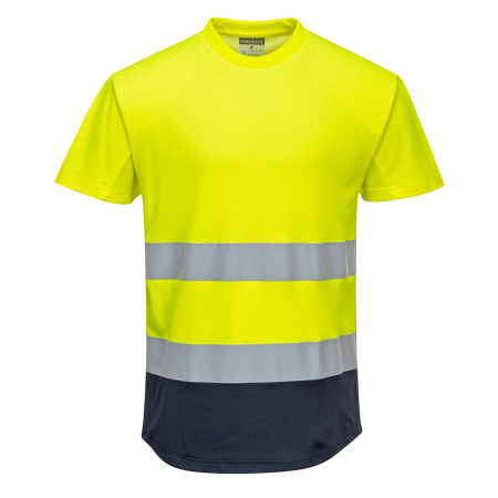 IMBRACAMINTE - C395 HI-VIS, Tricou in 2 tonuri din bumbac si poliester (Lichidare stoc)