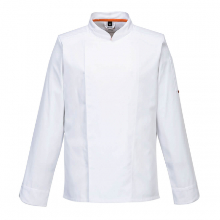 C846, Jachetă bucătar MeshAir Pro cu mânecă lungă, din Kingsmill Stretch, 190 g/mp [3]