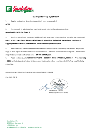 AT150, Punct de ancorare permanent din aluminiu, forță statică 12 kN [3]