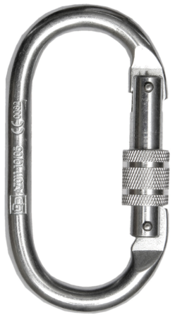 Dispozitive de ancorare și conectare - AZ011, Conector cu înșurubare din oțel galvanizat, deschidere 18 mm, EN 362