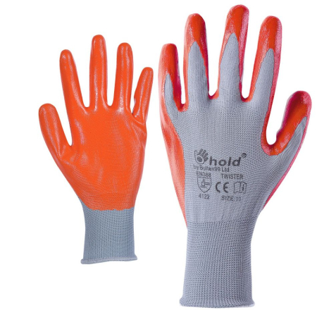 PROTECȚIA MÂINILOR - CARD TWISTER, Manusi de lucru imersate in nitril din tricot poliester