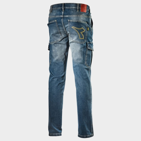 CARGO STONE, Pantaloni în talie din denim, 98% bumbac și 2% elastan, 14 OZ [1]