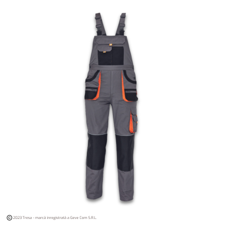 FF CARL BE-01-004, Salopetă de lucru cu pieptar din tercot, 235 g/mp