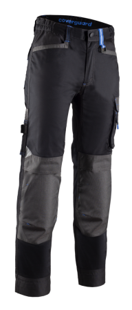 Pantaloni în talie - CASITA II, Pantaloni în talie din twill elastic reciclat GRS, 250 g/mp, genunchiere Oxford