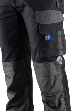 CASITA II, Pantaloni în talie din twill elastic reciclat GRS, 250 g/mp, genunchiere Oxford [6]