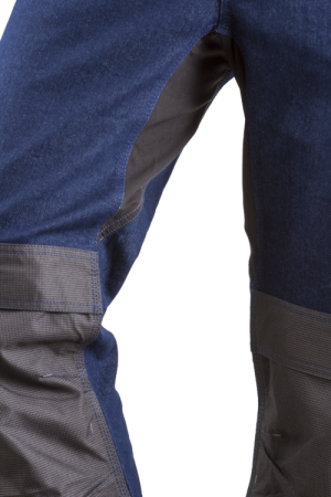 CASITA, Pantaloni în talie din denim elastic, 380 g/mp, buzunare pentru genunchiere Oxford [3]