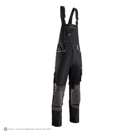 Pantaloni standard - CASITA, Salopetă cu pieptar pentru femei din twill bumbac-poliester, întărituri Oxford și elastan, protecție genunchi Type 2