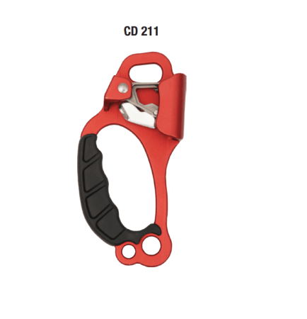 LUCRU LA ÎNĂLȚIME - CD211, Blocator de coardă cu mâner din aluminiu, pentru frânghii Ø 8-13 mm