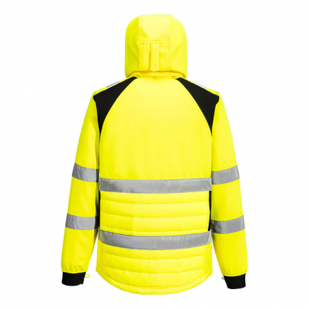 WX2 - CD863, Jachetă HI-VIS tip Softshell, cu glugă detașabilă, din poliester GRS și fleece, 280 g/mp, căptușeală 52 g/mp, umplutură 200 g/mp [4]