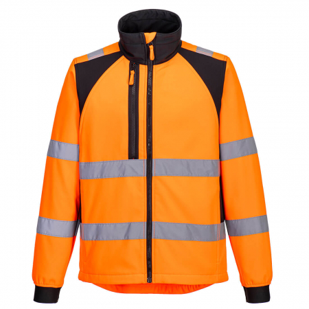 Jachete reflectorizante (HI-VIS) - WX2 - CD875 , Jachetă HI-VIS tip Softshell, din poliester reciclat, 2 straturi, 280 g/mp