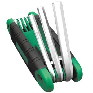 SCULE & MATERIALE - Chei hexagonale, crom-vanadiu set 8 pliabil (1,5-10 mm)