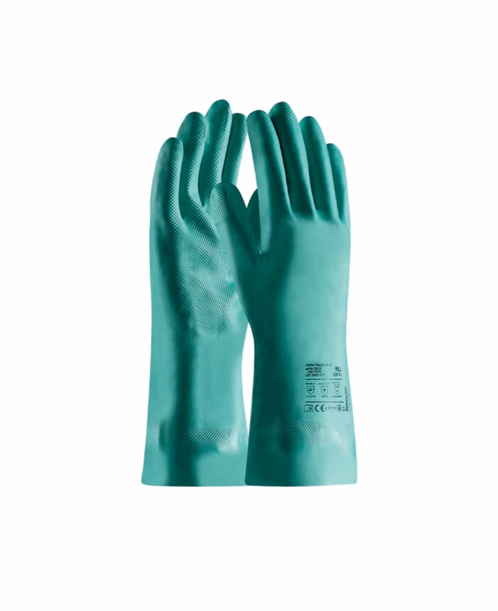 Mănuși de protecție - CHEM TOUCH N-II, Mănuși de protecție chimică din nitril cu interior velurat, lungime 330 mm