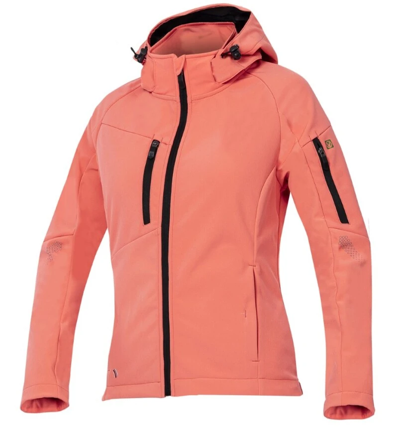IMBRACAMINTE - CITYCONIC, Jachetă softshell pentru femei cu glugă detașabilă din poliester și elastan, 300 g/mp