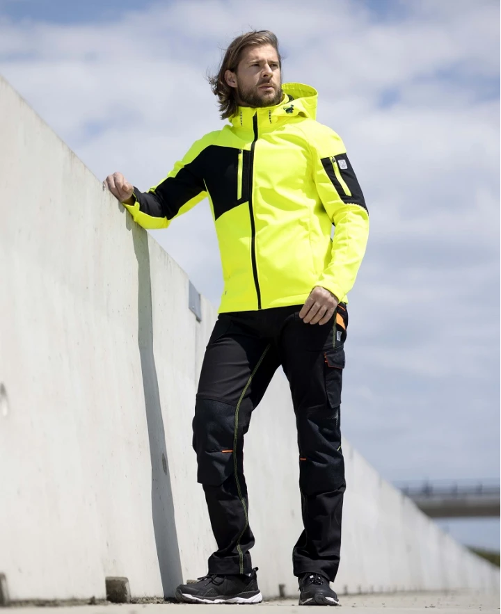 CITYCONIC, Jachetă softshell SLIM FIT cu glugă detașabilă din poliester ElasticTech cu membrană TPU și căptușeală fleece [4]