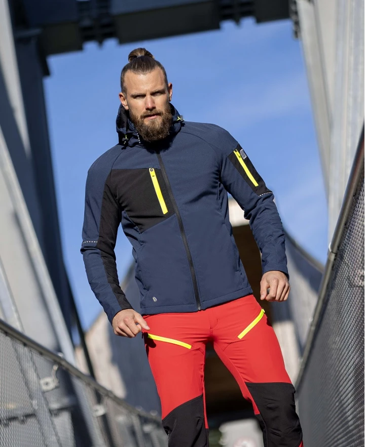 CITYCONIC, Jachetă softshell SLIM FIT cu glugă detașabilă din poliester ElasticTech cu membrană TPU și căptușeală fleece [1]