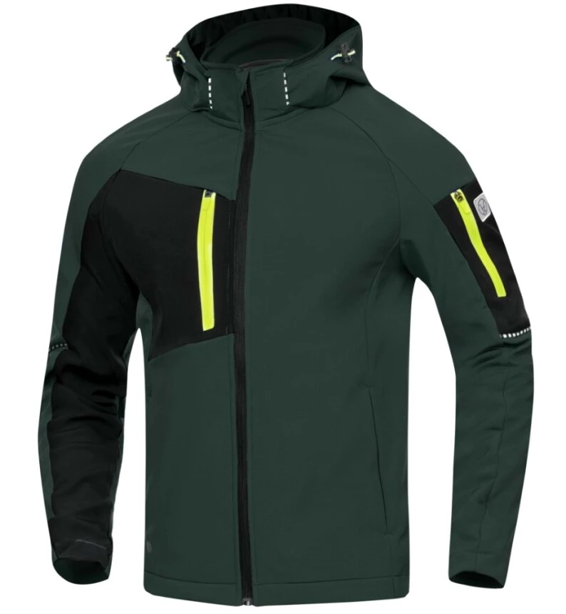 CITYCONIC, Jachetă softshell SLIM FIT cu glugă detașabilă din poliester ElasticTech cu membrană TPU și căptușeală fleece [0]