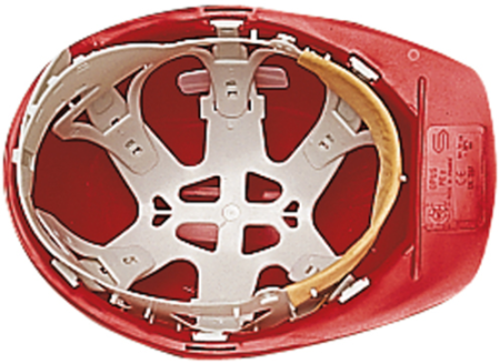 CLASSIC, Cască de protecție ventilată pentru uz general, calotă din polietilenă, suspensie din plastic cu fixare în 6 puncte, reglare cu clips (Pin Lock) [6]