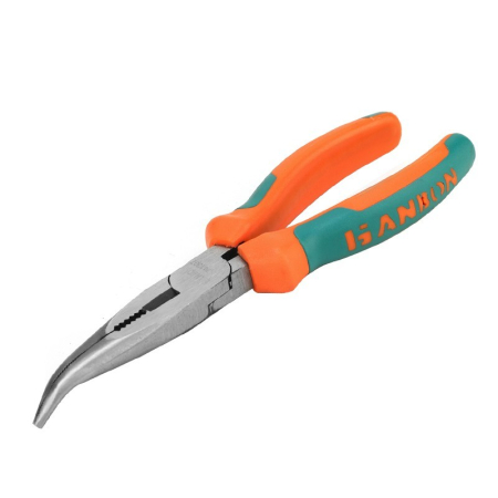 SCULE & MATERIALE - Clește vârf îndoit tip A, mâner bicolor 7"