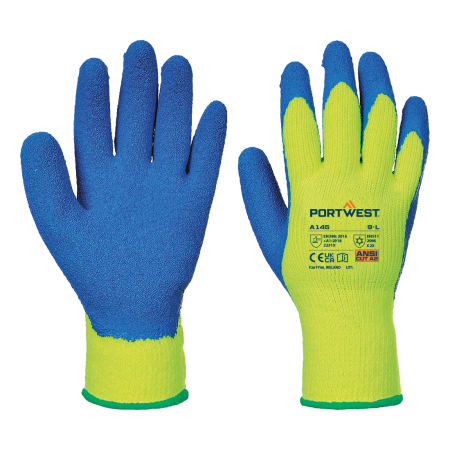 Protecție termică (frig) - COLD GRIP A145, Mănuși de protecție termică din poliester și fibră acrilică, imersate în latex
