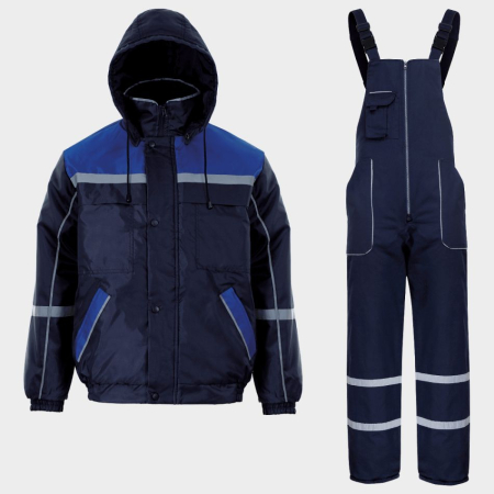 COLLINS WINTER COTTON, Costum de lucru de iarnă (jachetă și pantaloni cu pieptar) din bumbac hidrofobizat, 240 g/mp [1]