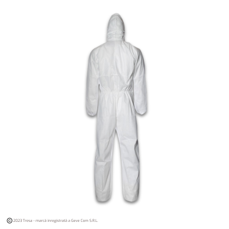 Combinezon de unica folosinta antichimic Tip 5-6, din polipropilena [PP], cu inchidere prin fermoar [1]