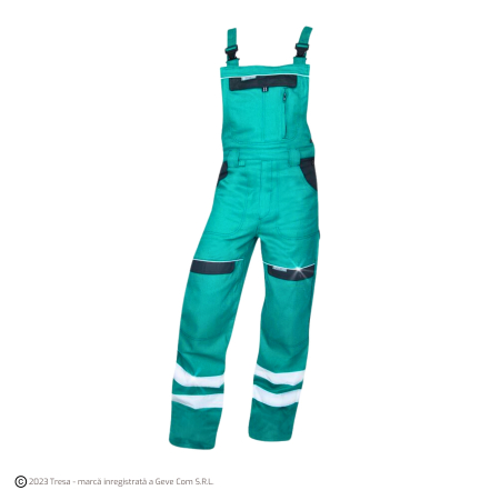 COOL TREND REFLECT, Pantaloni cu pieptar din bumbac 260 g/mp, benzi reflectorizante [1]
