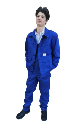 Costume | Combinezoane Antichimice | Multirisc - AMINA, Costum cu pieptar rezistent la acizi, jachetă și salopetă din tercot, 245 g/mp