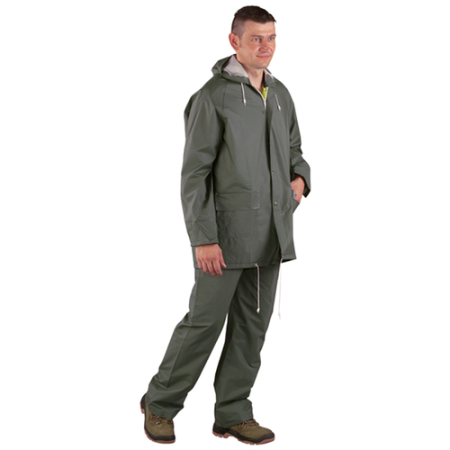 Costum impermeabil din bumbac-poliester cu dublă acoperire PVC, 415 g/mp [2]