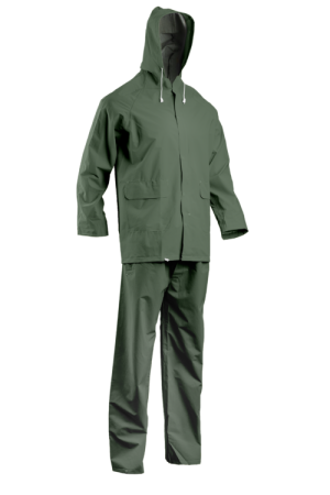 Costum impermeabil din bumbac-poliester cu dublă acoperire PVC, 415 g/mp [0]
