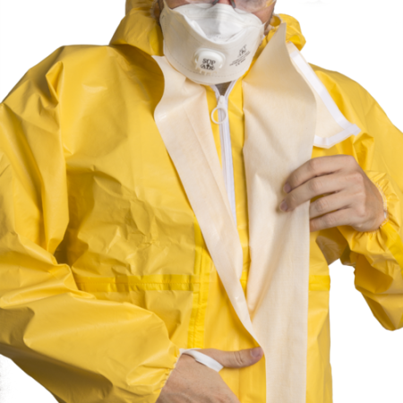 COVERCHEM 3X60, Combinezon de protecție chimică Tip 3b/4b/5b/6b din polietilenă filmată, antistatic, 90 g/mp [2]