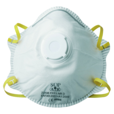 Coverguard 23106 Semimască de protecție respiratorie FFP1 NR D cu supapă, formă cupă, cutie 10 bucăți [3]