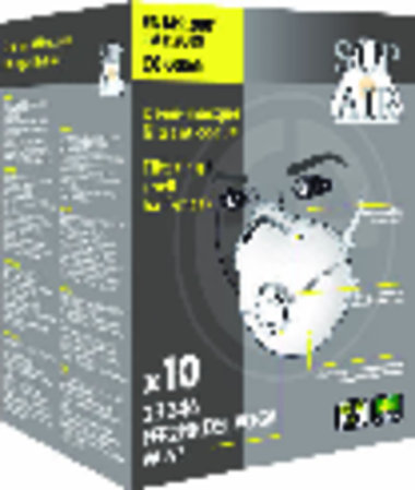 Coverguard 23246 Mască de protecție respiratorie FFP2 NR D VO GA cu supapă, carbon activ, cutie 10 bucăți [6]