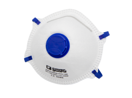 Măști unică folosință - COVERGUARD 6RES120 – Semimască FFP2 NR cu supapă pentru protecție la praf și aerosoli EN 149:2001+A1:2009 [cutie 10 bucăți]