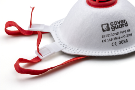 COVERGUARD 6RES130 – Semimască FFP3 NR cu supapă pentru protecție la pulberi și aerosoli toxici EN 149:2001+A1:2009 [cutie 10 bucăți] [2]