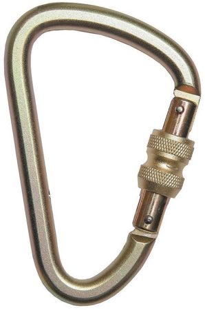 Dispozitive de ancorare și conectare - COVERGUARD CADO AZ018, carabină din oțel galvanizat cu închidere filetată, deschidere 27 mm