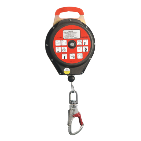 LUCRU LA ÎNĂLȚIME - COVERGUARD CADO-C15, opritor de cădere retractabil cu cablu oțel 15 m