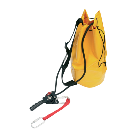 Dispozitive de salvare - COVERGUARD CADO ESCAPE KIT MOAR010, dispozitiv de coborâre pentru salvare, cu frânghie statică și carabine, capacitate 200 kg