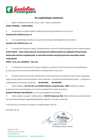 COVERGUARD CADO LEMUR AP61, centură complexă combinată, cu absorbitor de energie, caracteristici antistatice [2]