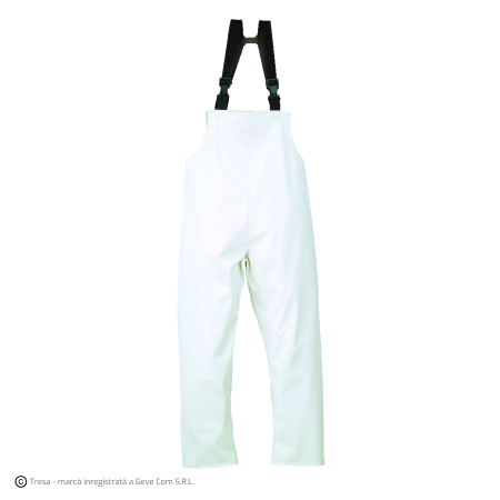 Pantaloni cu pieptar - COVERGUARD FOOD PANTS, Pantaloni cu pieptar impermeabili, din poliester cu acoperire PU, 200 g/mp