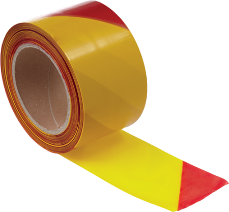 DETECTIE SI SEMNALIZARE - COVERGUARD HALIKI, Bandă de semnalizare roșu-galbenă din poliester, 200 m lungime, 7 cm lățime