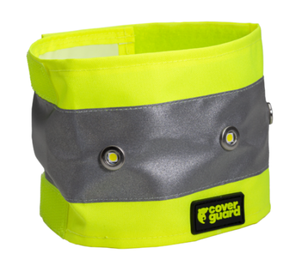 Accesorii reflectorizante (HI-VIS) - COVERGUARD KOUKOU, Bandă reflectorizantă pentru mână cu LED, galben HV, reglabilă cu Velcro