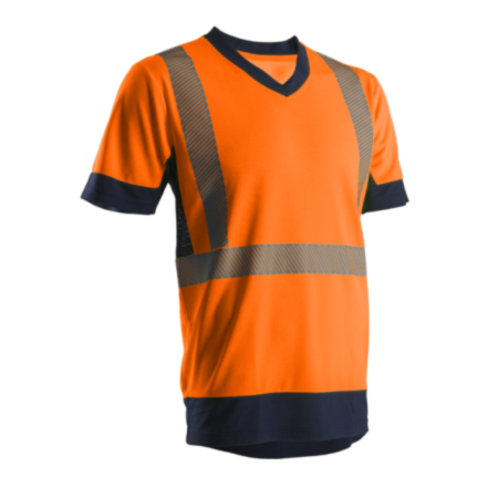 Tricouri si bluze reflectorizante (HI-VIS) - COVERGUARD KYRIO, Tricou Hi-Vis cu benzi reflectorizante și protecție UV