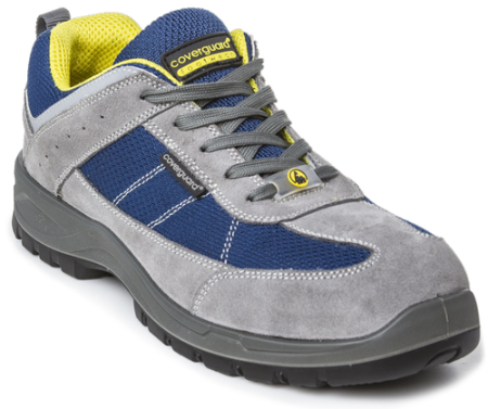 COVERGUARD LEAD S1P ESD, Pantofi de protecție din piele velur gri, bombeu compozit, lamelă textilă antiperforație, antistatici (ESD), talpă SRC [0]