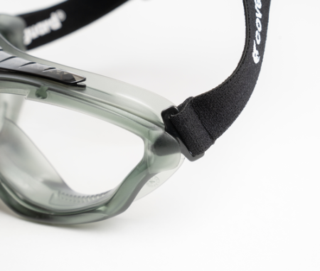 COVERGUARD LEO, ochelari etanși (goggle) cu lentilă incoloră din policarbonat, tratament anti-aburire (AF), ventilație indirectă [1]