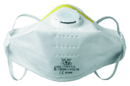 COVERGUARD MO23105 – Mască protecție respiratorie FFP1 NR D cu supapă [Cutie 20 de bucăți] [1]